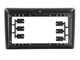 ACV 271000-43 universal facia plate 2-DIN To 9″ NON-DIN - Juodas rėmelis su tvirtinimo detalėmis
