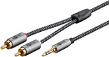 Goobay Audio Adapter Cable AUX, 3.5 mm į 2x RCA garso kabelis, 5 m