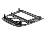 ACV 381190-96-1 facia plate 9″ NON-DIN Mercedes M-Class / ML-Class 1998 - 2005 - Juodas plastikas, daugybė jungčių, tuščiaviduris ekranas