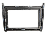 ACV 381320-90-1 9″ facia plate VW Polo( 6R) 2014-2017 - Juodas rėmelis su tvirtinimo detalėmis ir užrašais