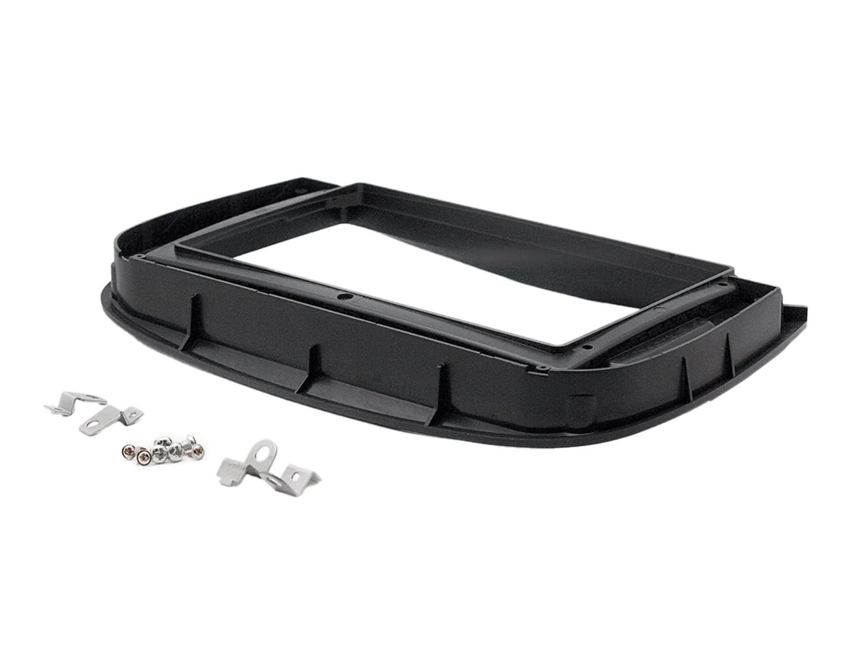 ACV 381190-99-1 facia plate 9″ NON-DIN Mercedes SL 2006 - 2011 - Juodas rėmelis su metaliniais laikikliais