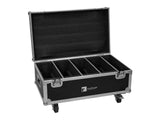 EUROLITE Set 4x LED CLS-18 QCL RGB/WW 18x7W + Flightcase with wheels