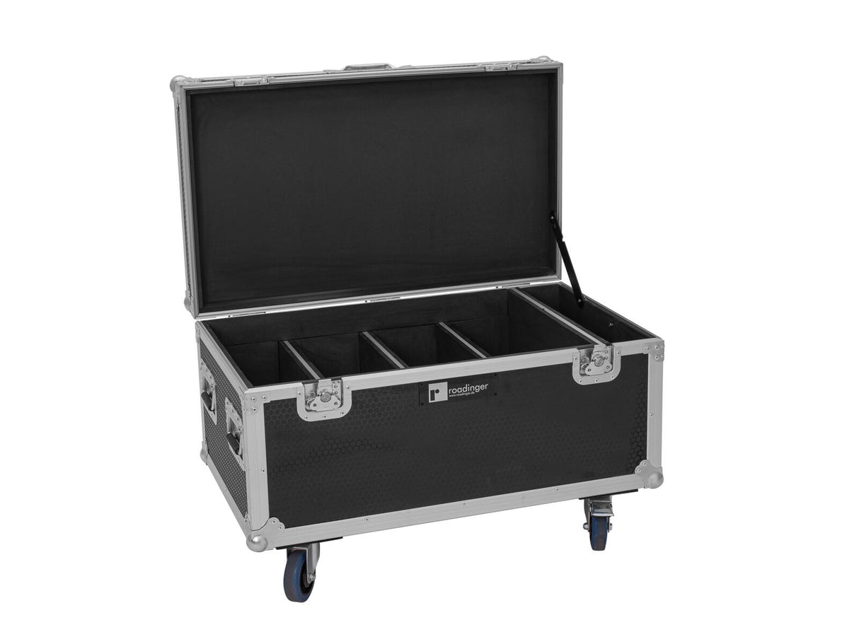 EUROLITE Set 4x Multiflood IP 8x10W RGBW Wash CRMX + Case