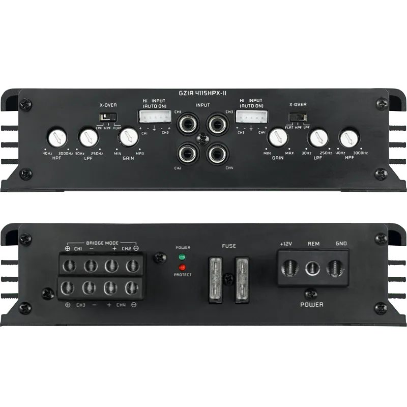 4 kanalų AB klasės garso stiprintuvas Ground Zero GZIA 4115HPX-II, 500W