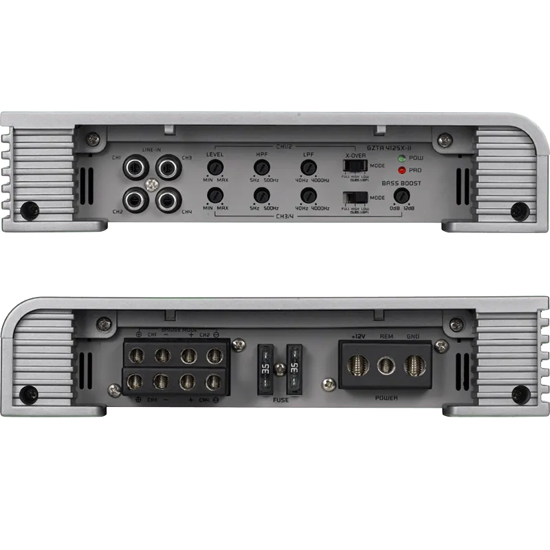 4 kanalų AB klasės garso stiprintuvas Ground Zero Titanium GZTA 4125X-II, 640W