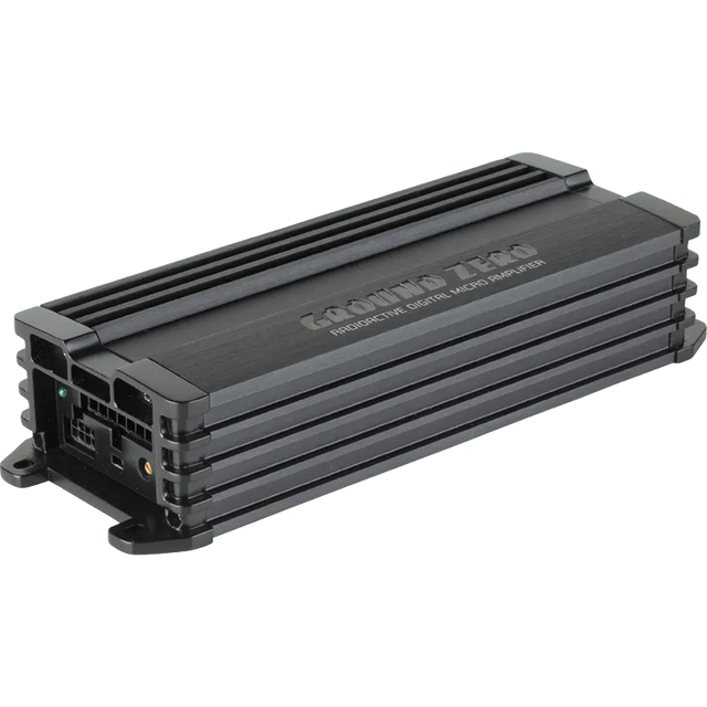 4 kanalų D klasės kompaktiškas garso stiprintuvas Ground Zero GZRA Micro Four, 500W