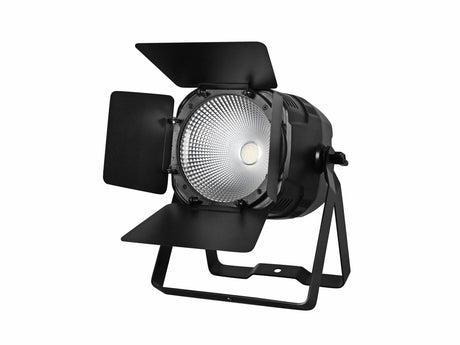 EUROLITE LED Theatre COB 100 RGB+WW - Juodas šviestuvas su atlenkiamais dangčiais