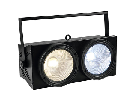 EUROLITE Komplektas 2x Auditorijos Akleiskite 2x100W LED COB CW/WW + Krepšys - Dvi skirtingos spalvos LED lempos, rankena, reguliavimo rankenėlė