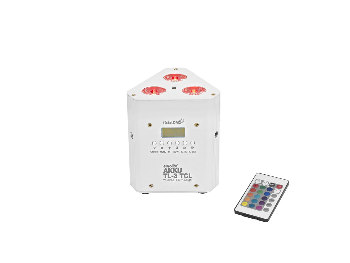 EUROLITE komplektas 4x AKKU TL-3 TCL baltas + SB-4 minkštas krepšys