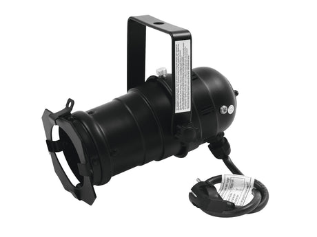 EUROLITE komplektas 4x PAR-20 Spot juodas dim2warm + EDX-4 DMX RDM LED reguliatorius - Juodas PAR šviestuvas su laidu ir lipduku
