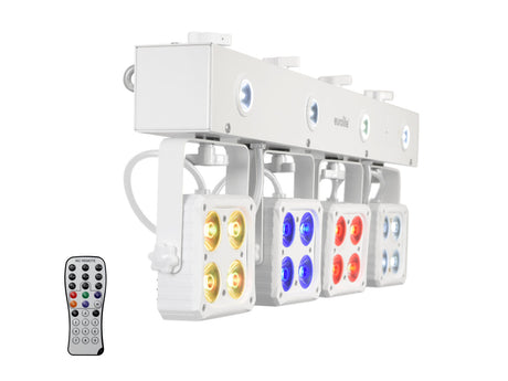 EUROLITE komplektas LED KLS-180 baltas + LED B-40 baltas + USB QuickDMX + Easy Show - Pultelis, spalvoti LED prožektoriai, kampas