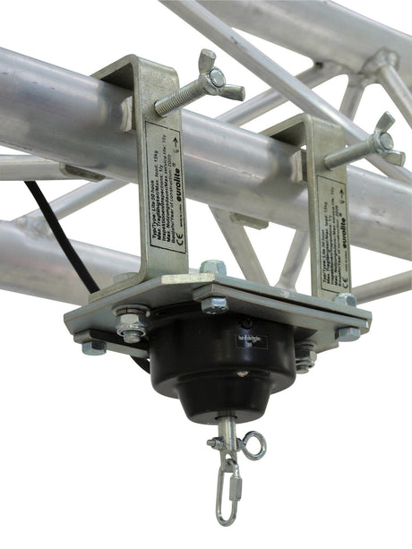 EUROLITE Mounting Set MD-1015/MD-1030/MD-1515 - Metalinis laikiklis su juodu cilindru ir karabinu