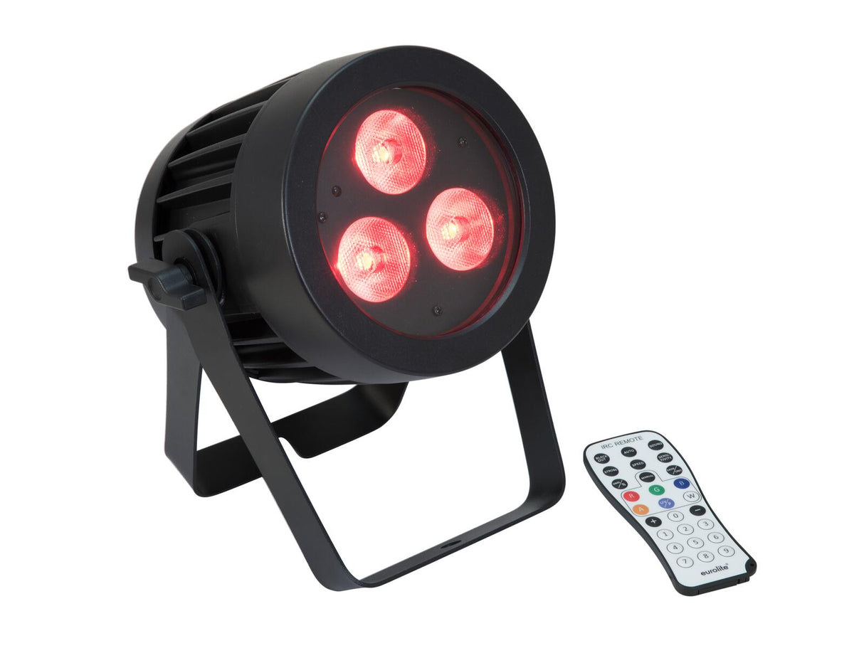 EUROLITE Komplektas 4x LED IP PAR 3x8W QCL Spot + Krepšys