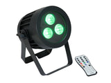 EUROLITE Komplektas 4x LED IP PAR 3x9W SCL Spot + Krepšys