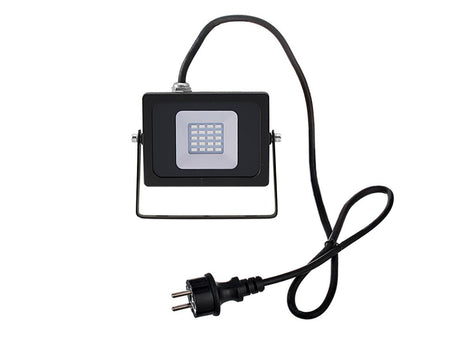 EUROLITE LED IP FL-10 SMD green - Juodas prožektorius su laidu ir kištuku