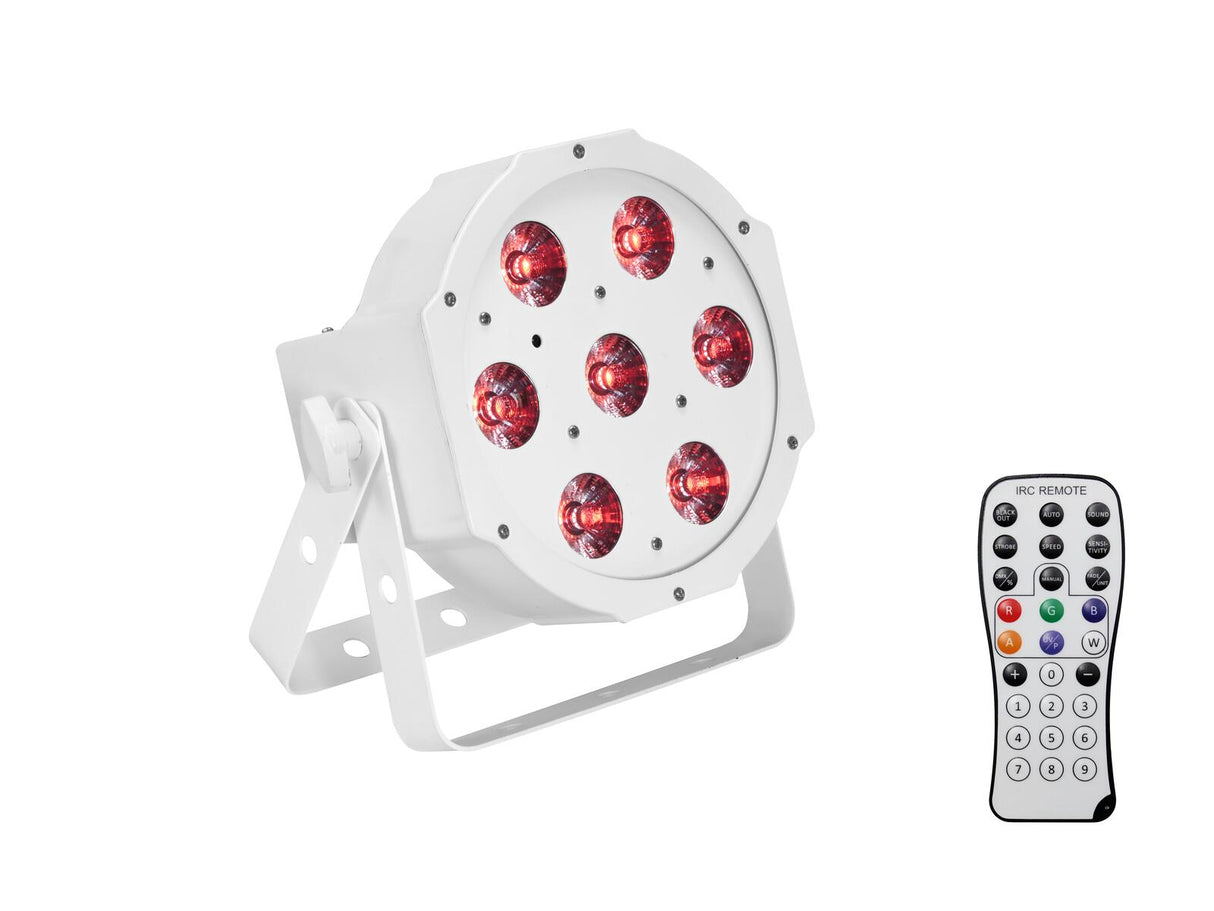 EUROLITE Set 4x LED SLS-7 HCL Floor white + Case - Balta LED lempos ir pultelis su mygtukais