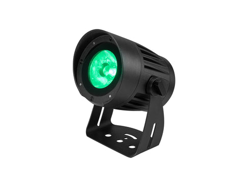 EUROLITE LED IP PST-40 QCL Spot - Juodas metalinis stovas, žalias šviesos srautas