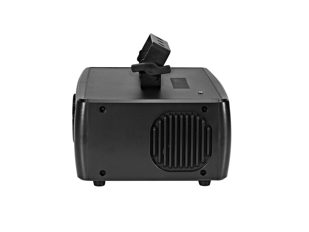 EUROLITE LED WF-100 Water Effect - Šoninis vaizdas, tvirtinimo detalė, ventiliacijos grotelės