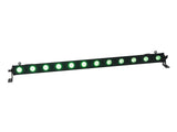 EUROLITE Set 4x LED BAR-12 QCL RGBA Bar + Case - Juoda LED juosta su žaliais spinduliais