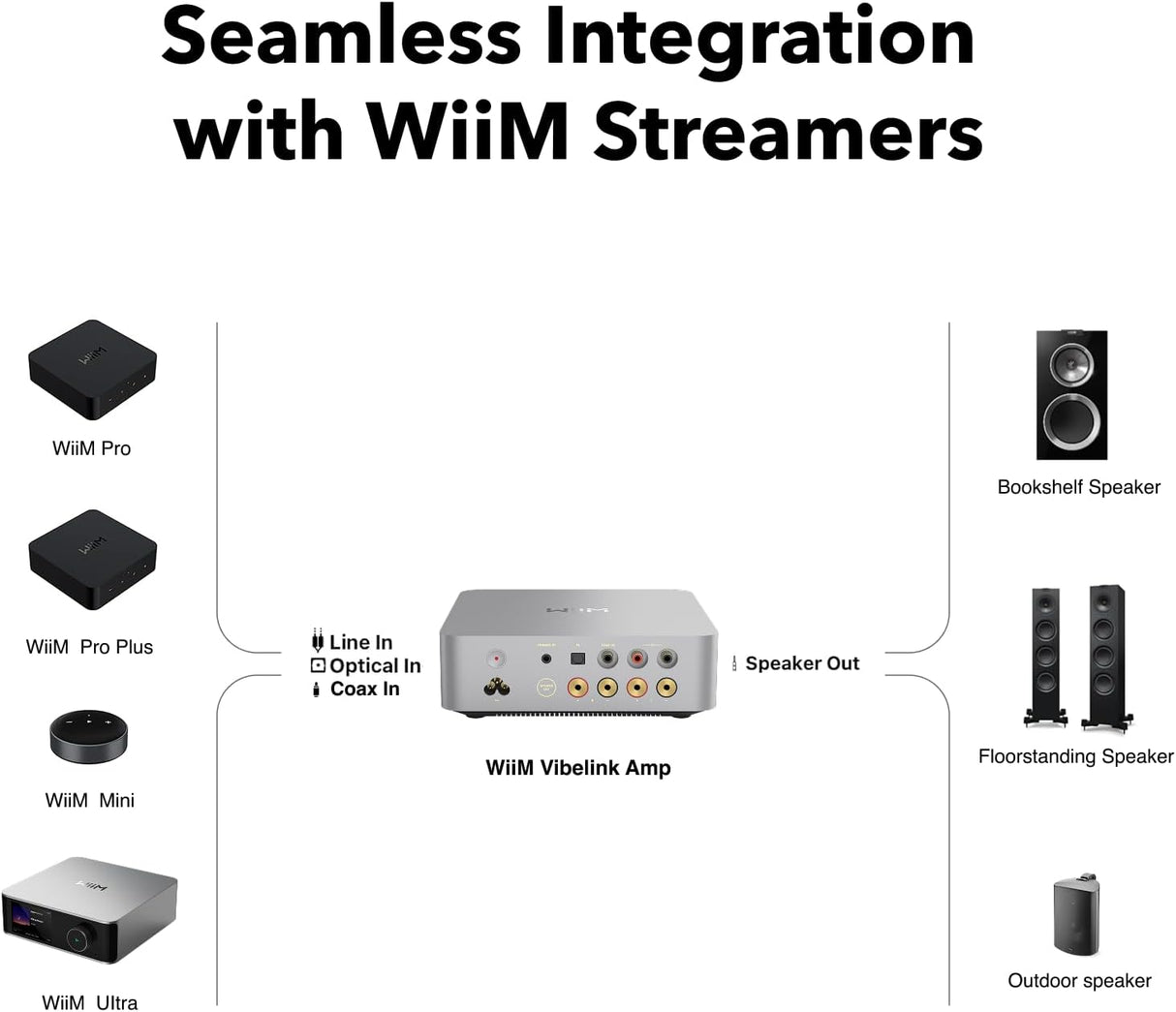 WiiM Vibelink Amp, stereo stiprintuvas su PFFB 