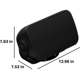 Sonos OUTDOOR BY SONANCE, lauke montuojamas garsiakalbis - Juodas garsiakalbis su matmenų žymomis