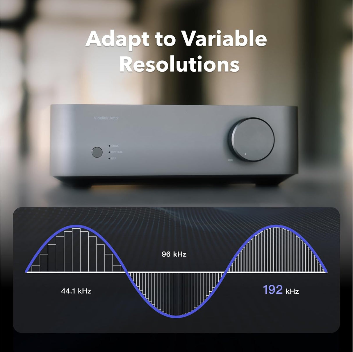 WiiM Vibelink Amp, stereo stiprintuvas su PFFB 