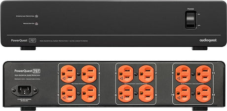AudioQuest PowerQuest 707, maitinimo filtras- priekis/galas
