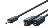 Clicktronic (0.10 m) 3.5 mm AUX į RCA adapterio laidas (stereo)
