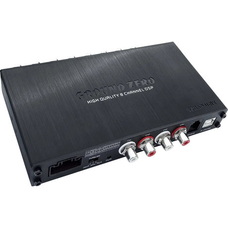 8 kanalų garso stiprintuvas su skaitmeninio signalo procesoriumi Ground Zero GZDSP 4-8X