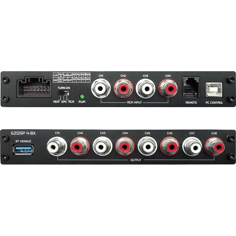 8 kanalų garso stiprintuvas su skaitmeninio signalo procesoriumi Ground Zero GZDSP 4-8X