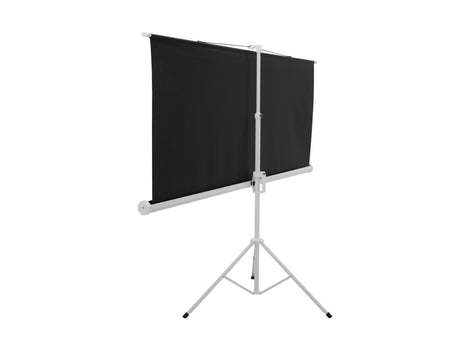 EUROLITE Projection Screen 4:3, 2x1.5m with stand - Juodas ekranas ant baltos trikojo stovylos
