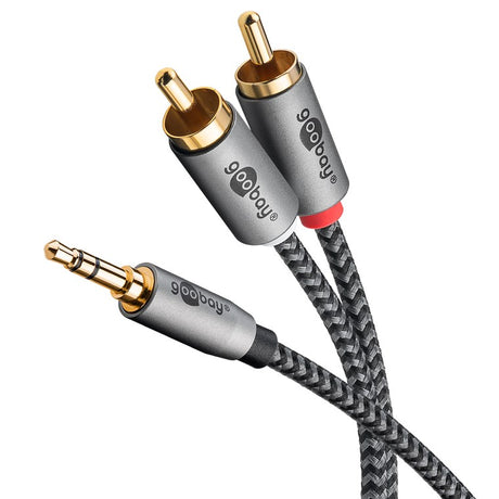 Goobay Audio Adapter Cable AUX, 3.5 mm į 2x RCA garso kabelis, 5 m