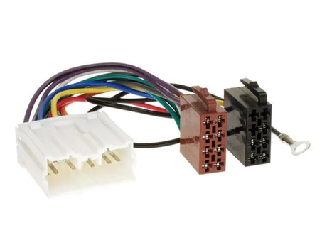 ACV Radio cable Mitsubishi ISO norm 410975 - jungtys ir spalvoti laidai iš arti