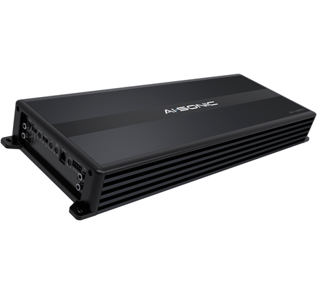 AI-SONIC S2-A2200.1 su S2-BASS KNOB - galinė panelė su jungtimis ir valdymo elementais