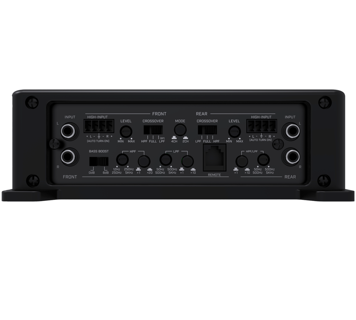 AI-SONIC S2-A60.4 - priekinė panelė su jungtimis ir valdikliais