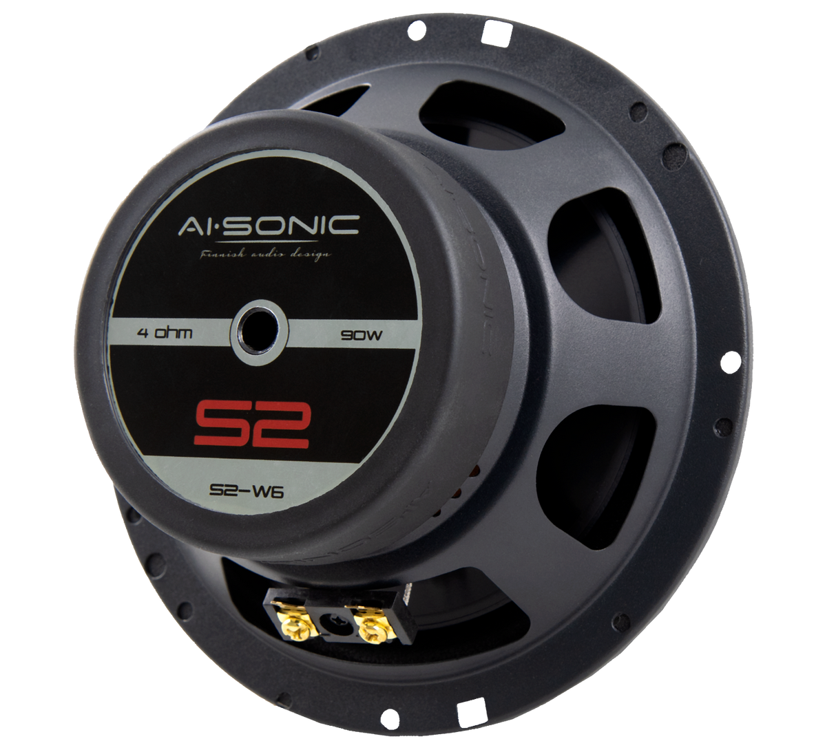 AI-SONIC S2-C6.2 - Galinė dalis su jungtimis ir logotipu