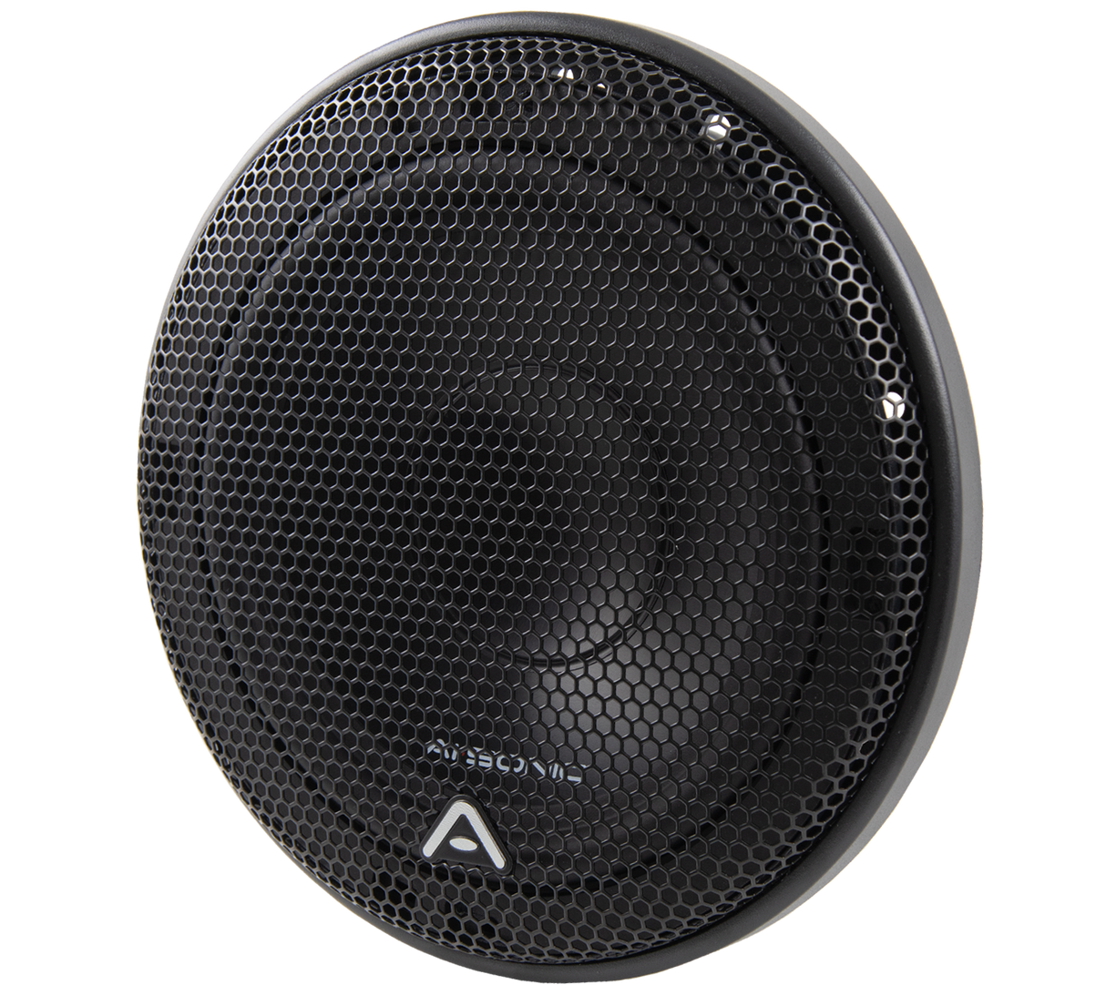 AI-SONIC S2-W6 - Garsiakalbio grotelės su logotipu iš arti