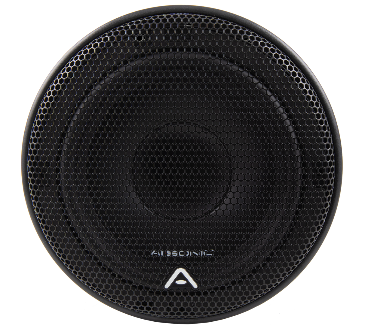 AI-SONIC S2-W6 - grotelės su logotipu ir pavadinimu iš arti
