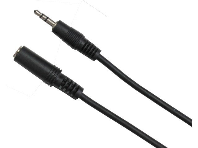 AIV 3,5mm AUX pratęsimo kabelis - 5,0 m - moteriška ir vyriška jungtys iš arti
