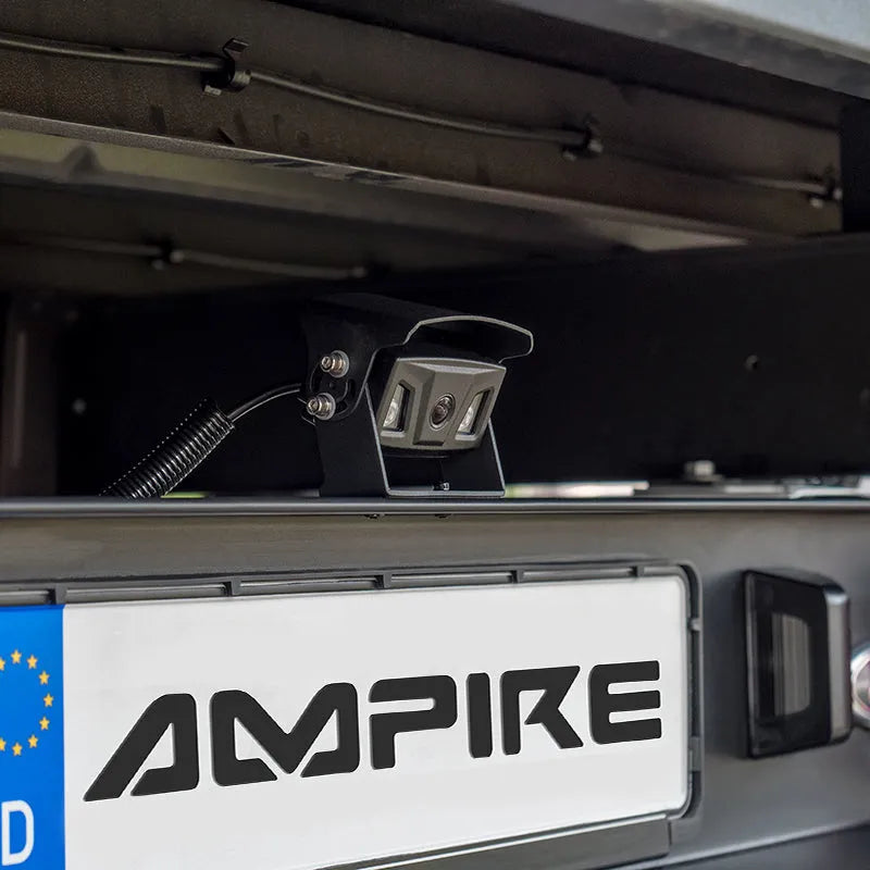 AMPIRE KVA300, galinio vaizdo kamera - montavimo detalės su laidu