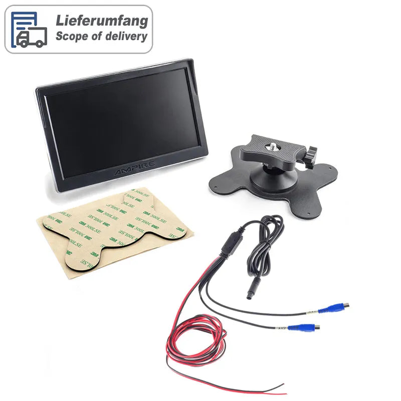AMPIRE RVA071, 7" (17,8 cm) TFT (AHD/CVBS) monitorius galinio vaizdo k