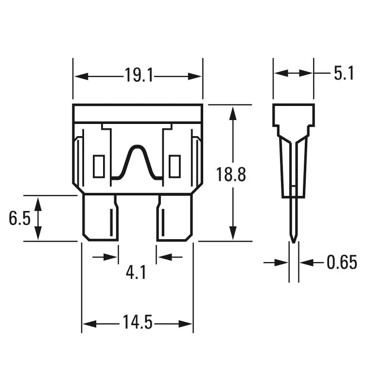 AMPIRE XSM10, saugiklių laikiklis (6–10 mm²) su ATO saugikliais