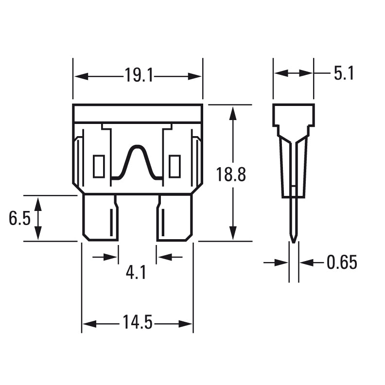 AMPIRE XSM10, vandeniui atsparus ATO saugiklio laikiklis (6–10 mm²)