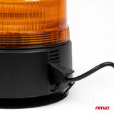 AMiO AMI-03932, belaidis LED švyturėlis su magnetu ir pulteliu, 12/24V - Šoninis vaizdas su laidu ir jungtimi