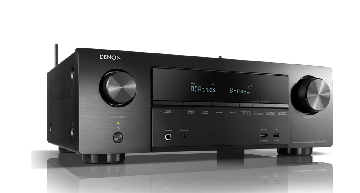 AV resyveris Denon AVR-X1500H 7.2 kanalo namų kino stiprintuvas 7x145W