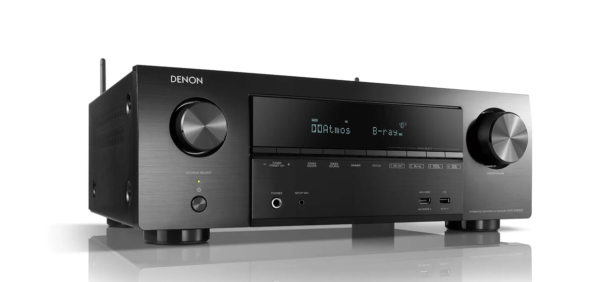AV resyveris Denon AVR-X1600H 7.2 kanalo namų kino stiprintuvas 7x145W 1600