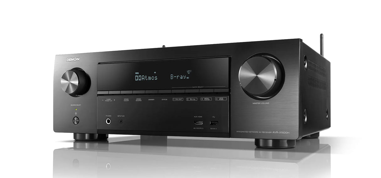 AV resyveris Denon AVR-X1600H 7.2 kanalo namų kino stiprintuvas 7x145W 1600