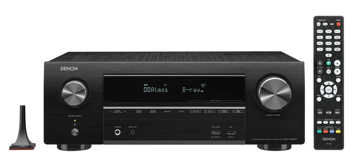 AV resyveris Denon AVR-X1600H 7.2 kanalo namų kino stiprintuvas 7x145W 1600