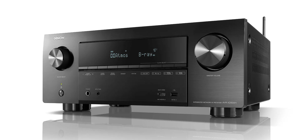 AV resyveris Denon AVR-X2600H, 7.2 kanalo namų kino stiprintuvas 7x150W 2600