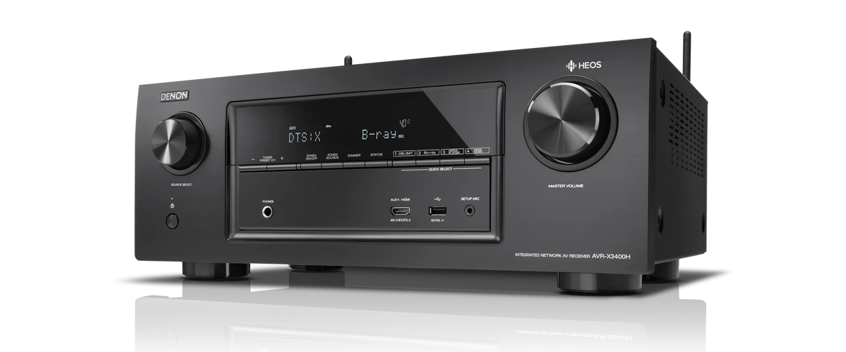 AV resyveris Denon AVR-X3400H 7.2 kanalo namų kino stiprintuvas 7x180W